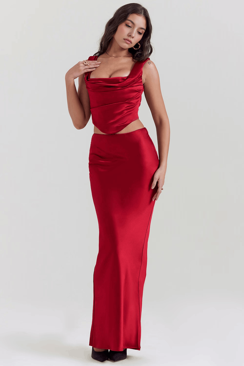 Vestido largo con corsé Verónica