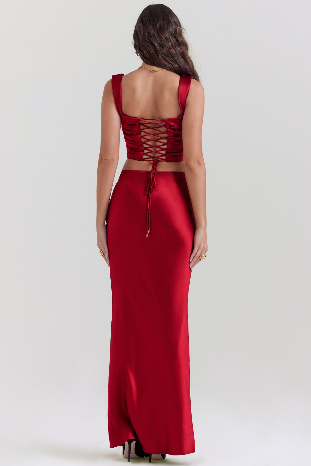 Vestido largo con corsé Verónica