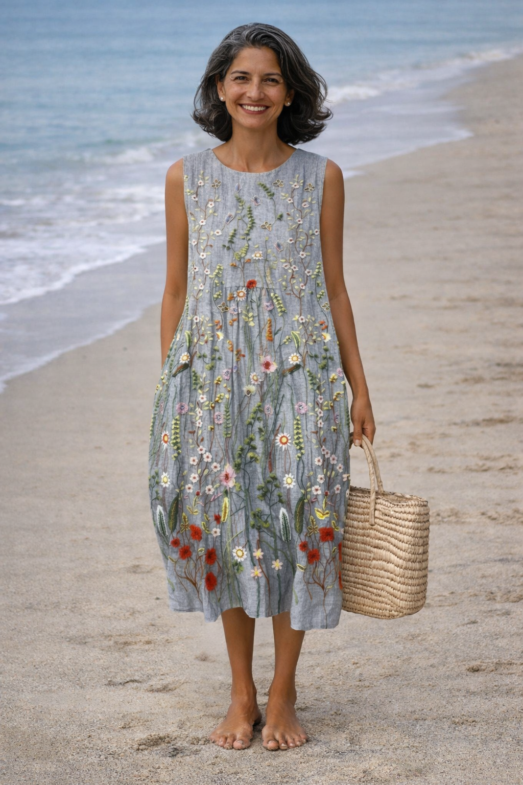 Vestido midi floral Valeria