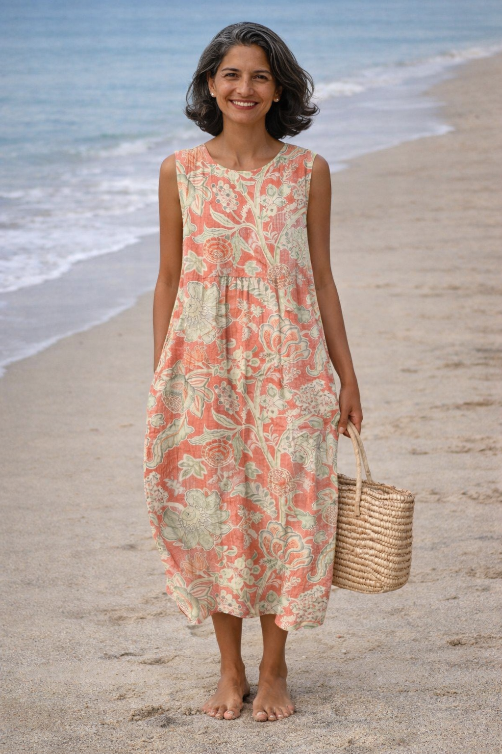 Vestido midi floral Bianca