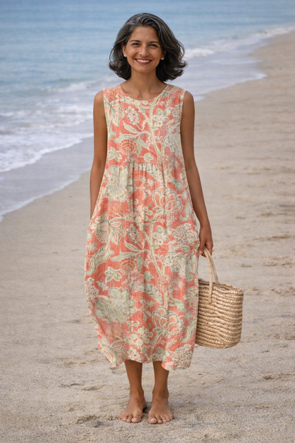 Vestido midi floral Bianca