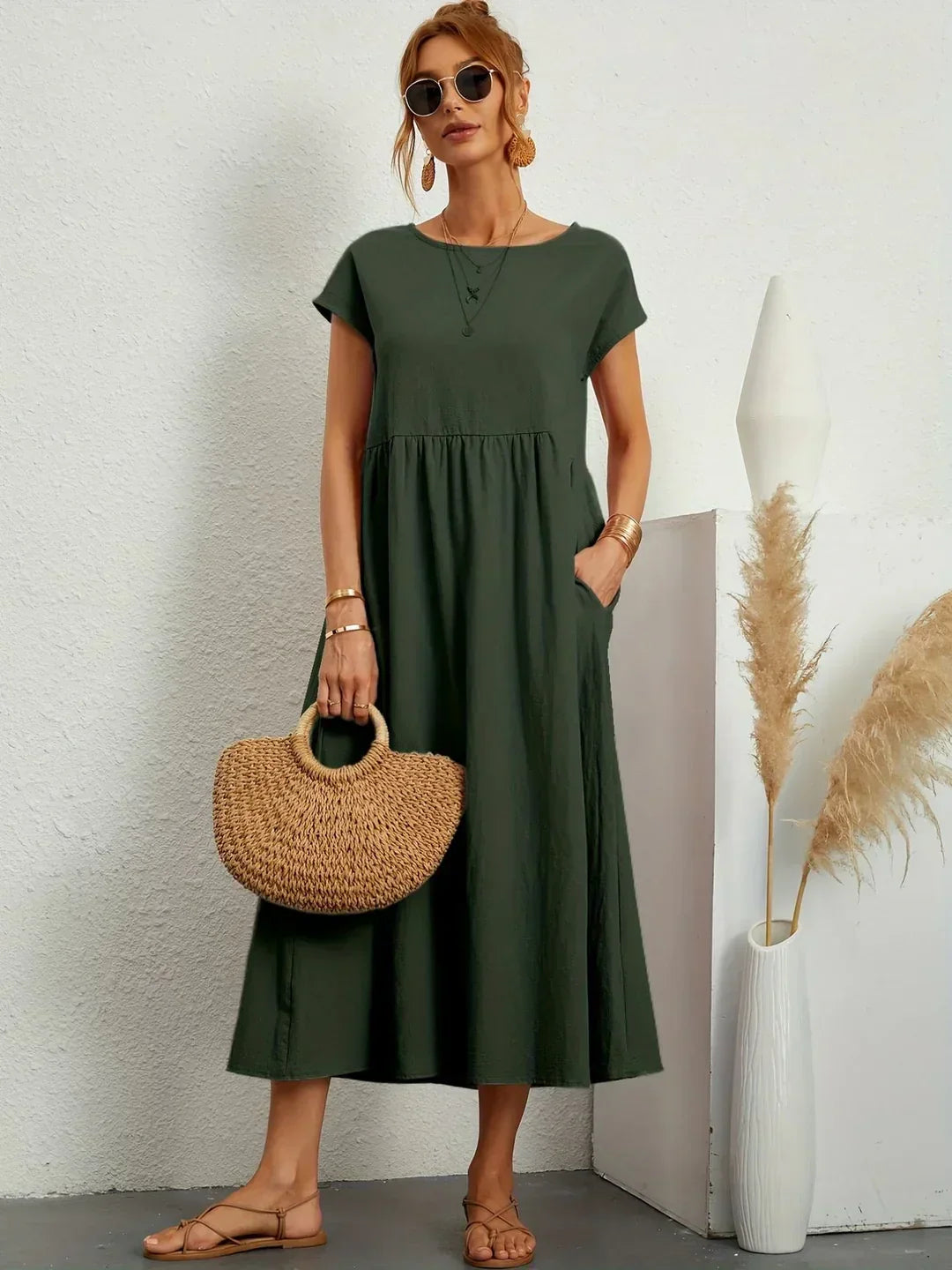 Vestido midi atemporal Rocío