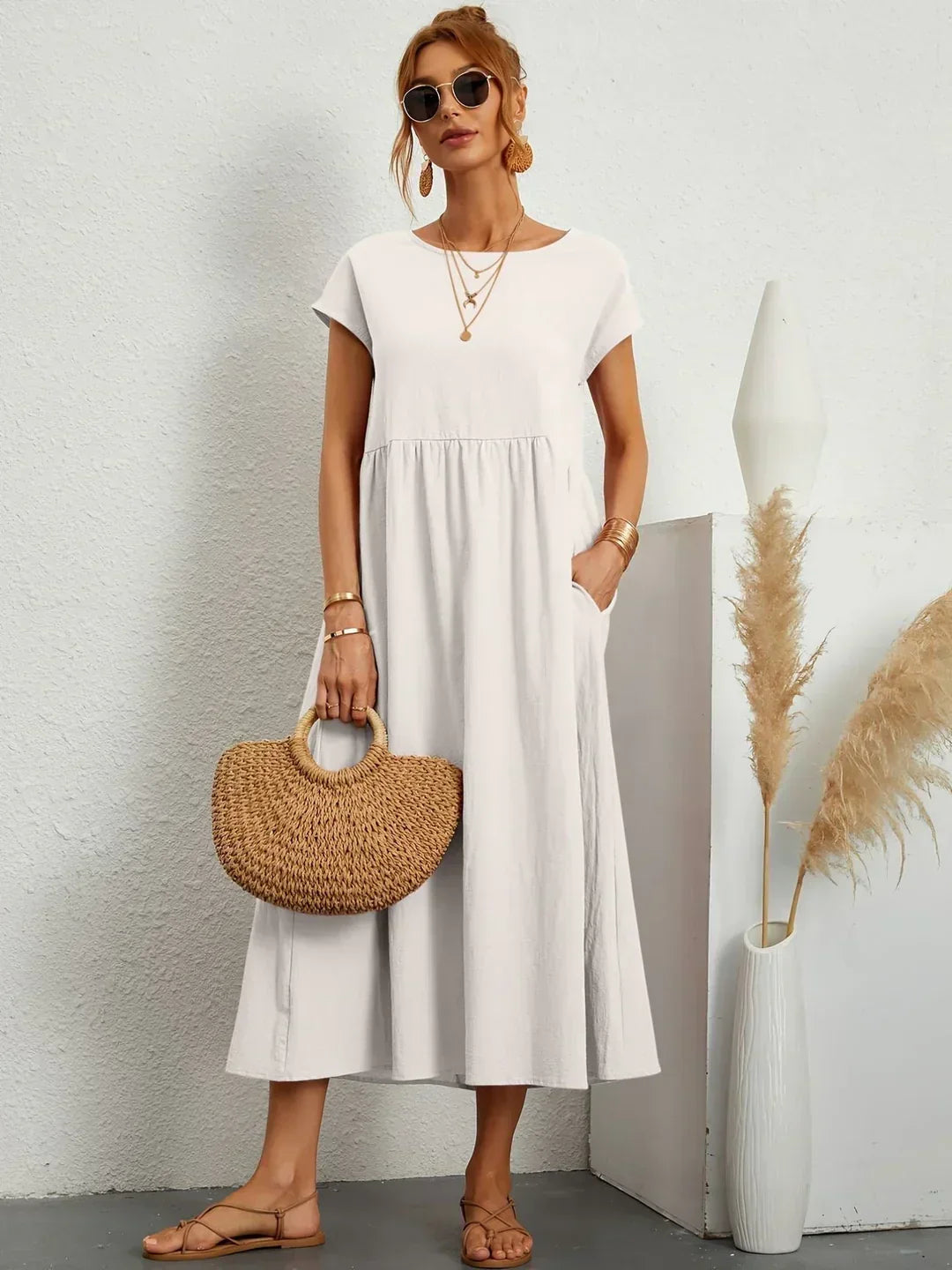 Vestido midi atemporal Rocío