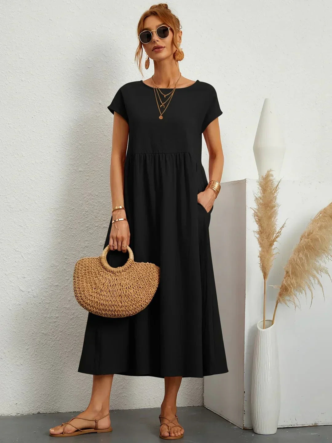 Vestido midi atemporal Rocío
