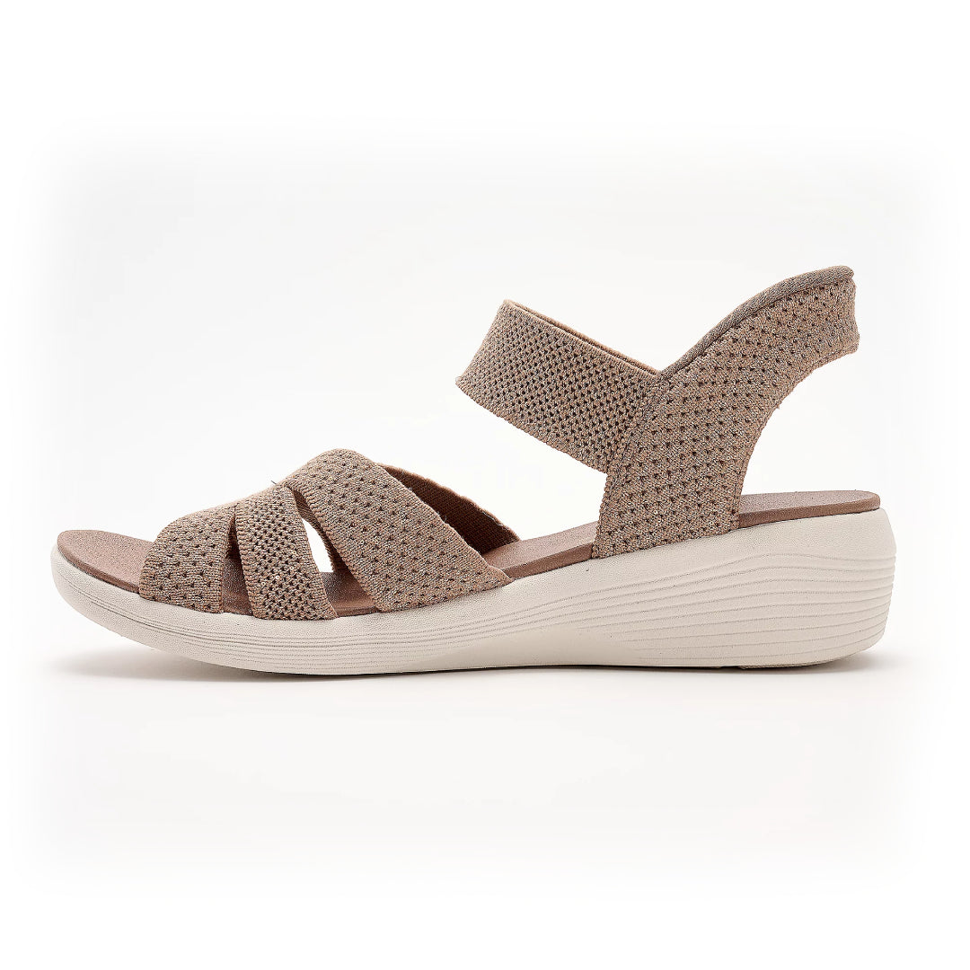 Sandalias de cuña tejidas con lentejuelas Valentina