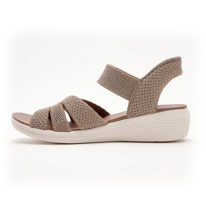 Sandalias de cuña tejidas con lentejuelas Valentina