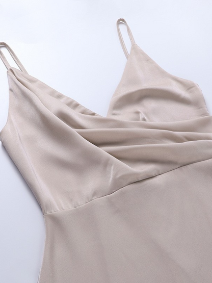 Vestido satinado de seda Yaretzi