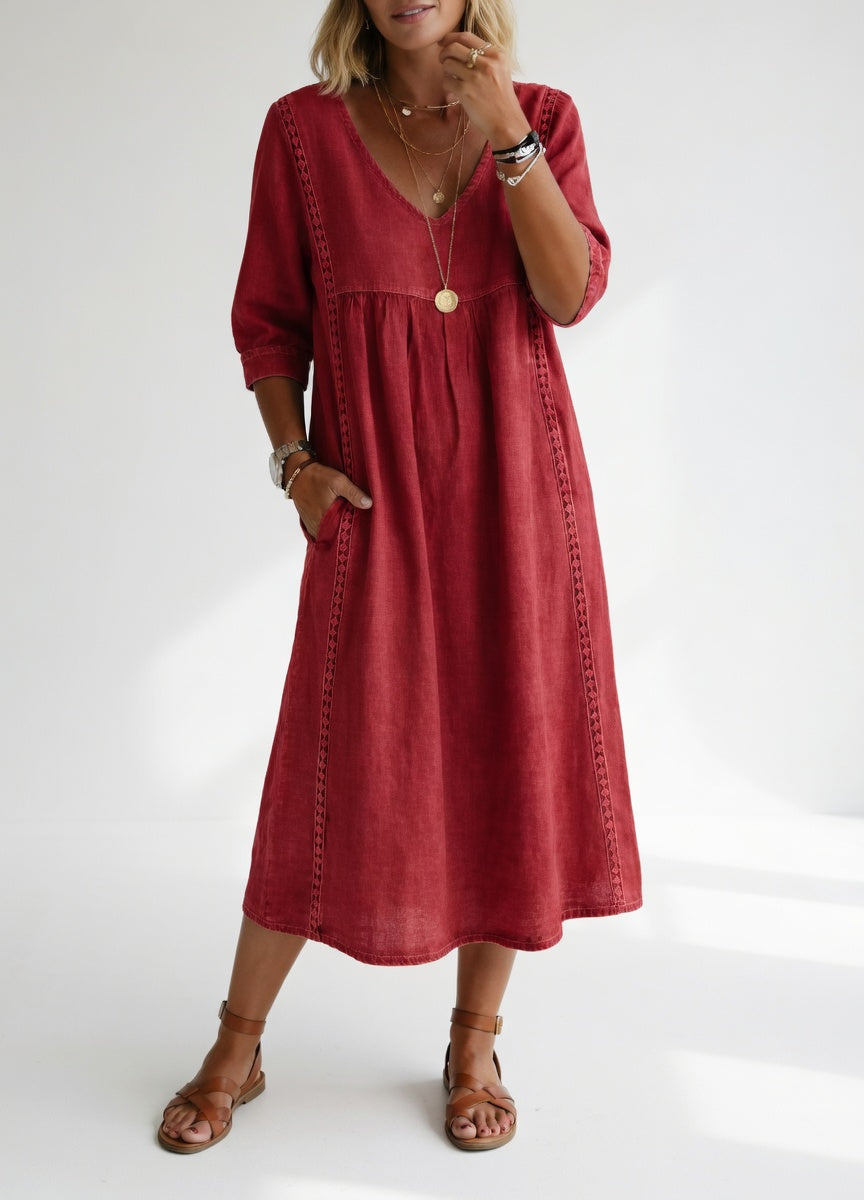 Vestido midi fluido Isabela