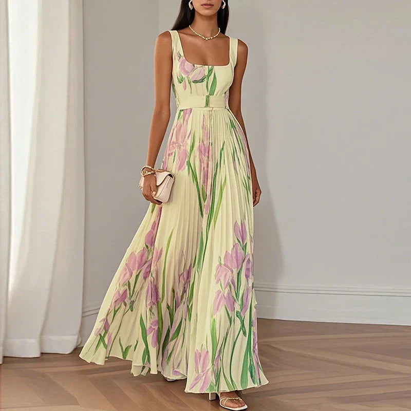 Vestido maxi floral en línea A Rocío