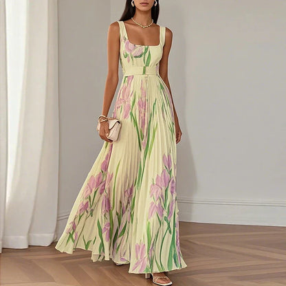 Vestido maxi floral en línea A Rocío