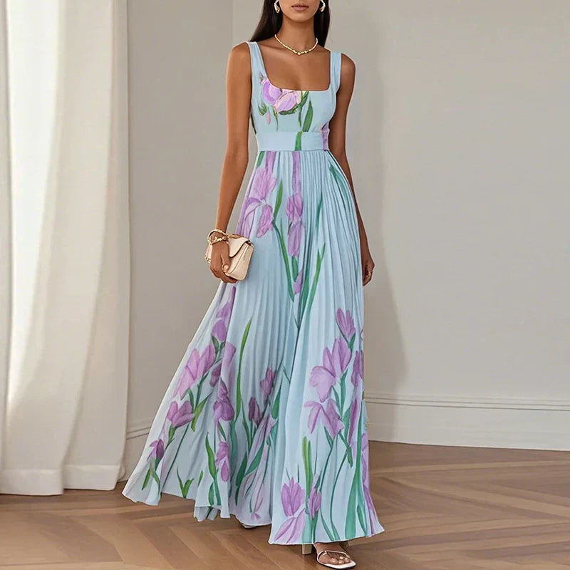 Vestido maxi floral en línea A Rocío