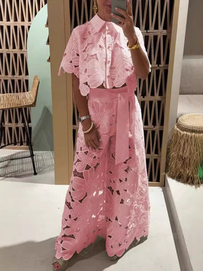 Conjunto floral de dos piezas Perla