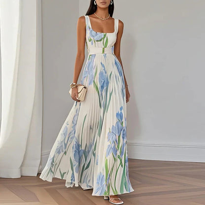 Vestido maxi floral en línea A Rocío