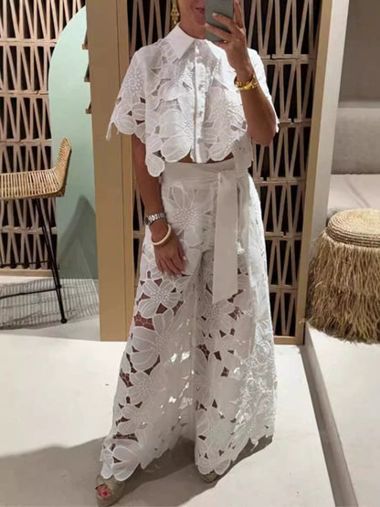 Conjunto floral de dos piezas Perla