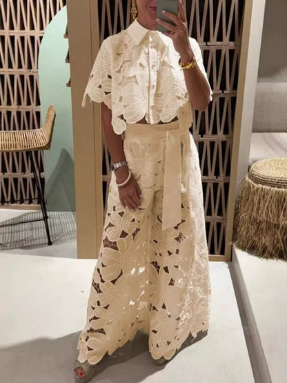 Conjunto floral de dos piezas Perla