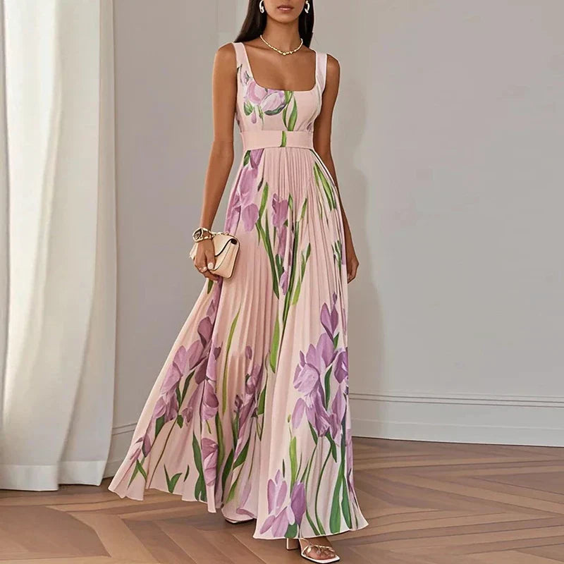 Vestido maxi floral en línea A Rocío