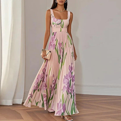 Vestido maxi floral en línea A Rocío