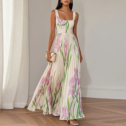 Vestido maxi floral en línea A Rocío