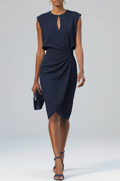 Vestido midi drapeado Araceli