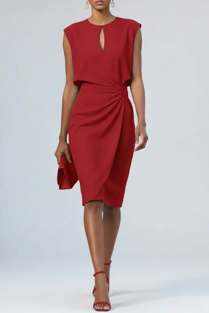 Vestido midi drapeado Araceli