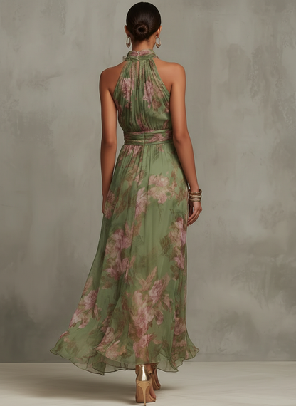 Vestido largo floral fluido Ariana