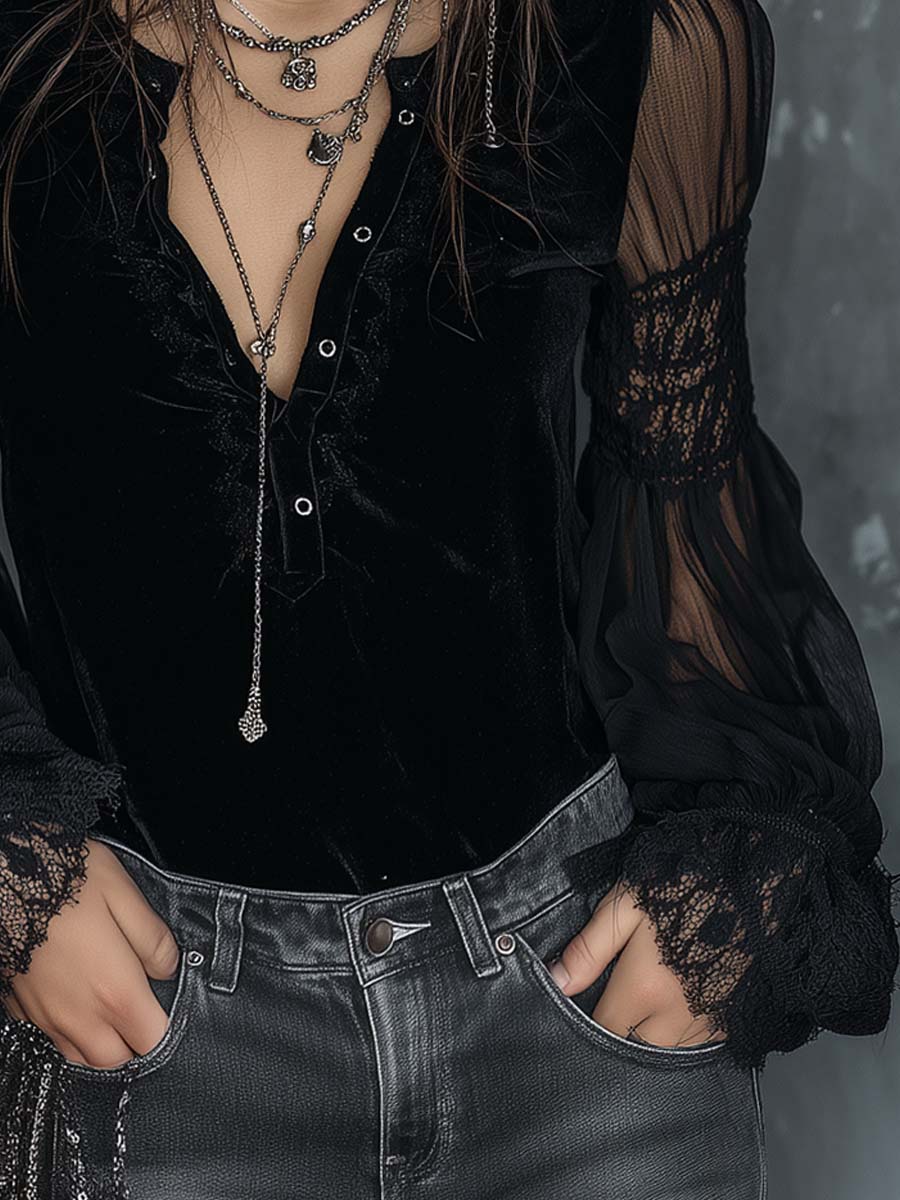 Blusa de encaje Altea
