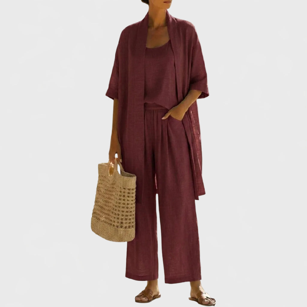 Conjunto minimalista de tres piezas Yaretzi