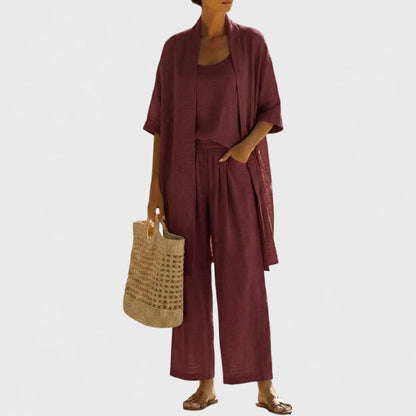 Conjunto minimalista de tres piezas Yaretzi