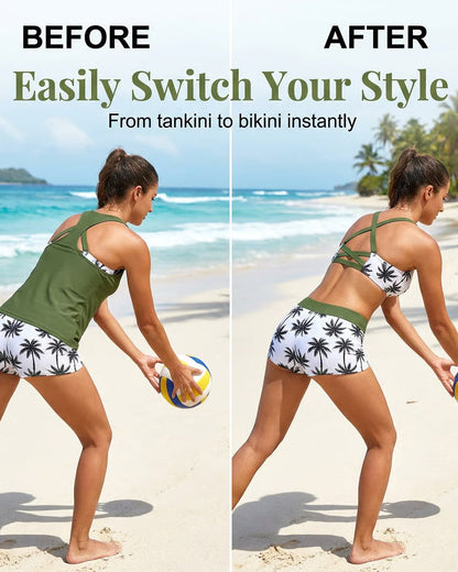 Conjunto de playa estampado con salida y bikini Ilse