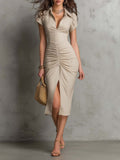 Vestido midi de lino Sofia