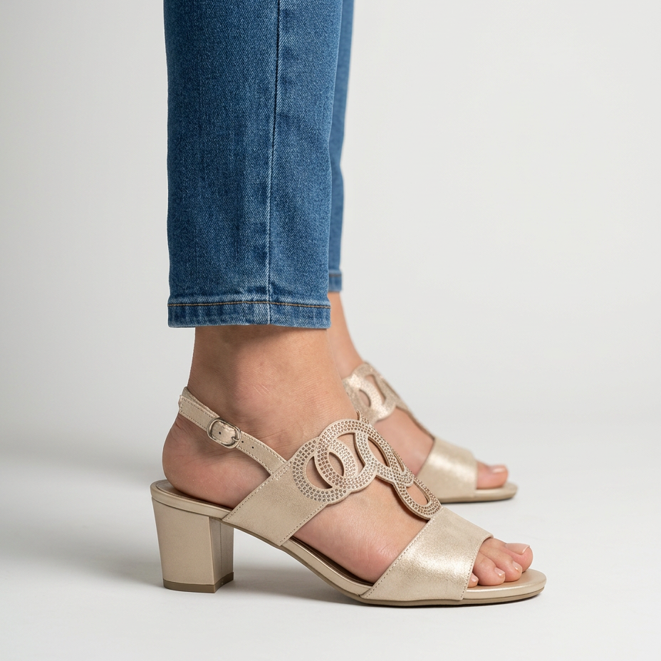 Gea — Sandalias cómodas con tacón para mujer