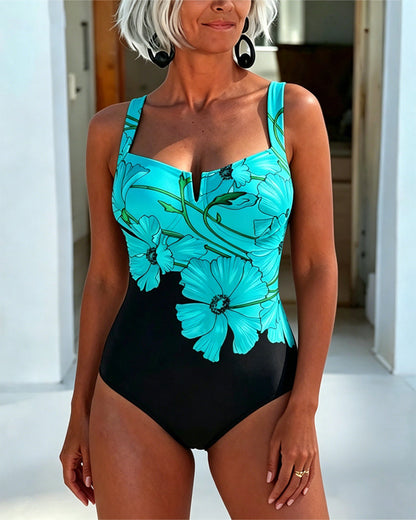 Traje de baño de una pieza cuello cuadrado Itzel
