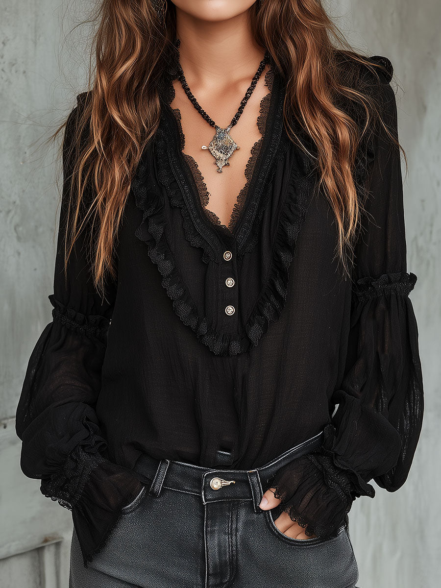 Blusa con volantes Fernanda