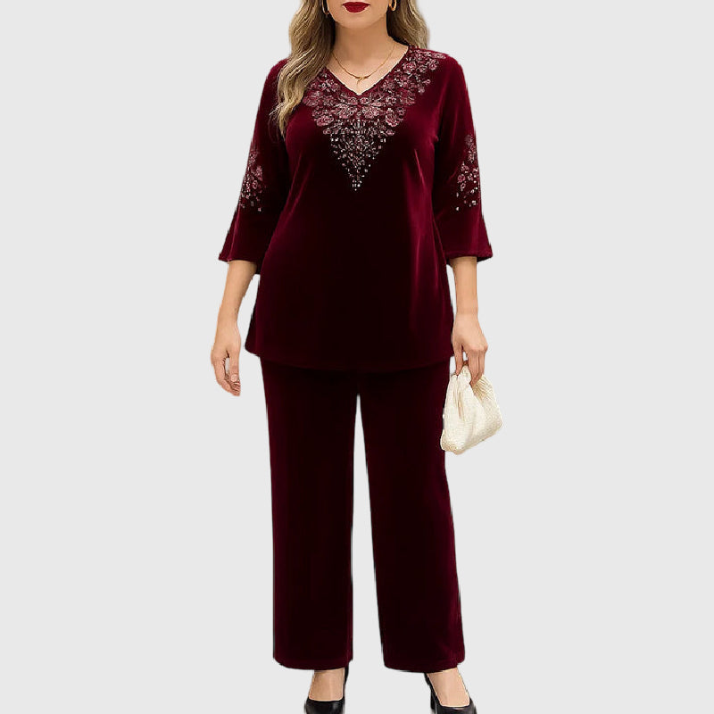 Conjunto elegante de terciopelo Nayeli