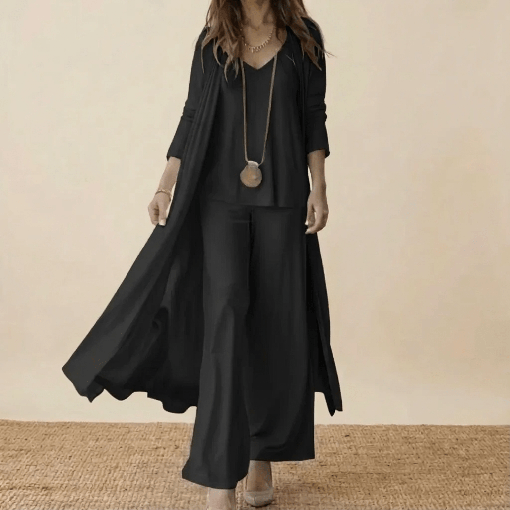 Conjunto elegante de tres piezas Abril