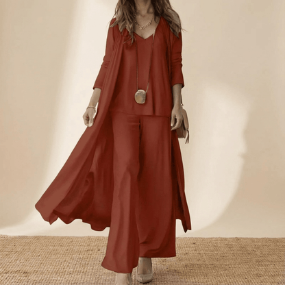 Conjunto elegante de tres piezas Abril