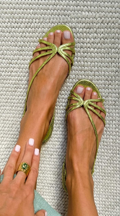 Sandalias doradas Ginevra