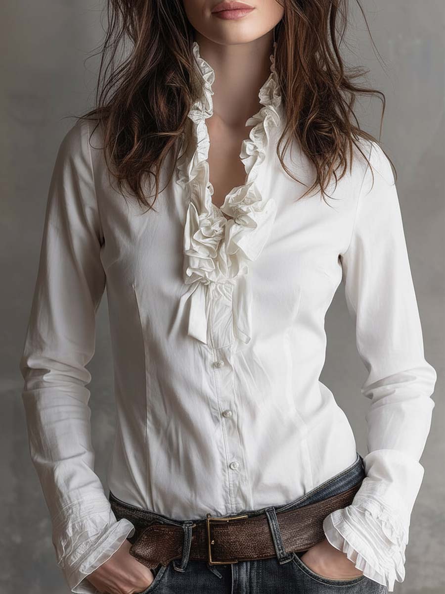 Blusa con volantes Mariana