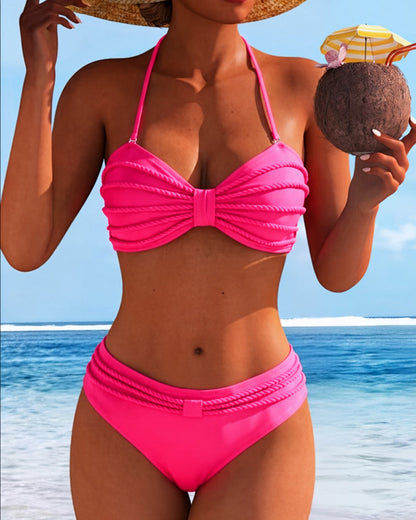 Bikini liso con nudo al cuello Zaira
