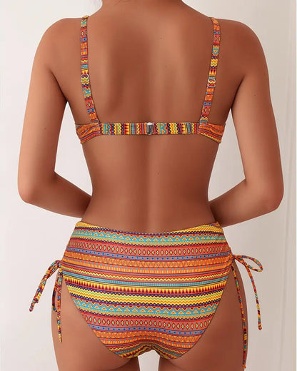 Bikini de rayas estampado Guadalupe