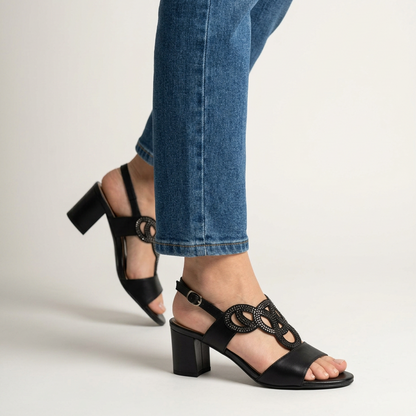 Gea — Sandalias cómodas con tacón para mujer