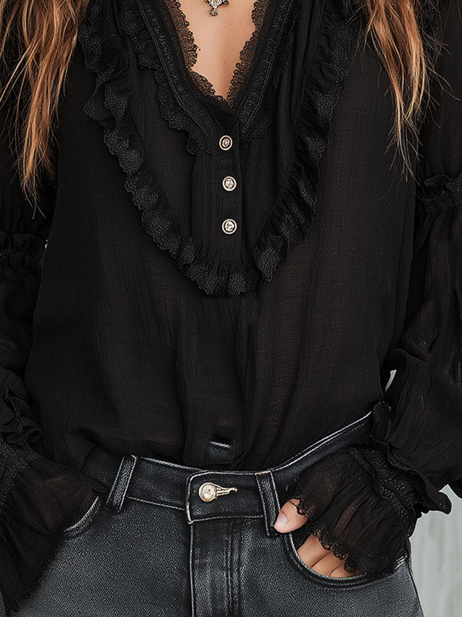 Blusa con volantes Fernanda