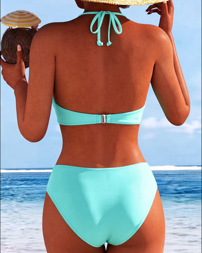 Bikini liso con nudo al cuello Zaira