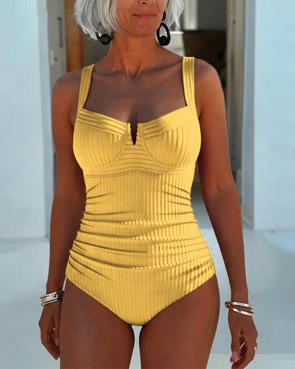 Traje de baño de una pieza escote cuadrado Anahí
