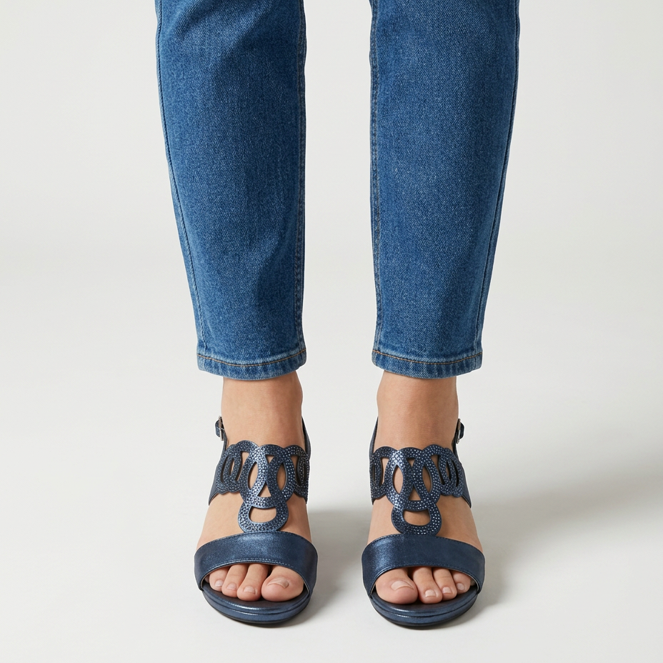 Gea — Sandalias cómodas con tacón para mujer