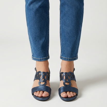 Gea — Sandalias cómodas con tacón para mujer