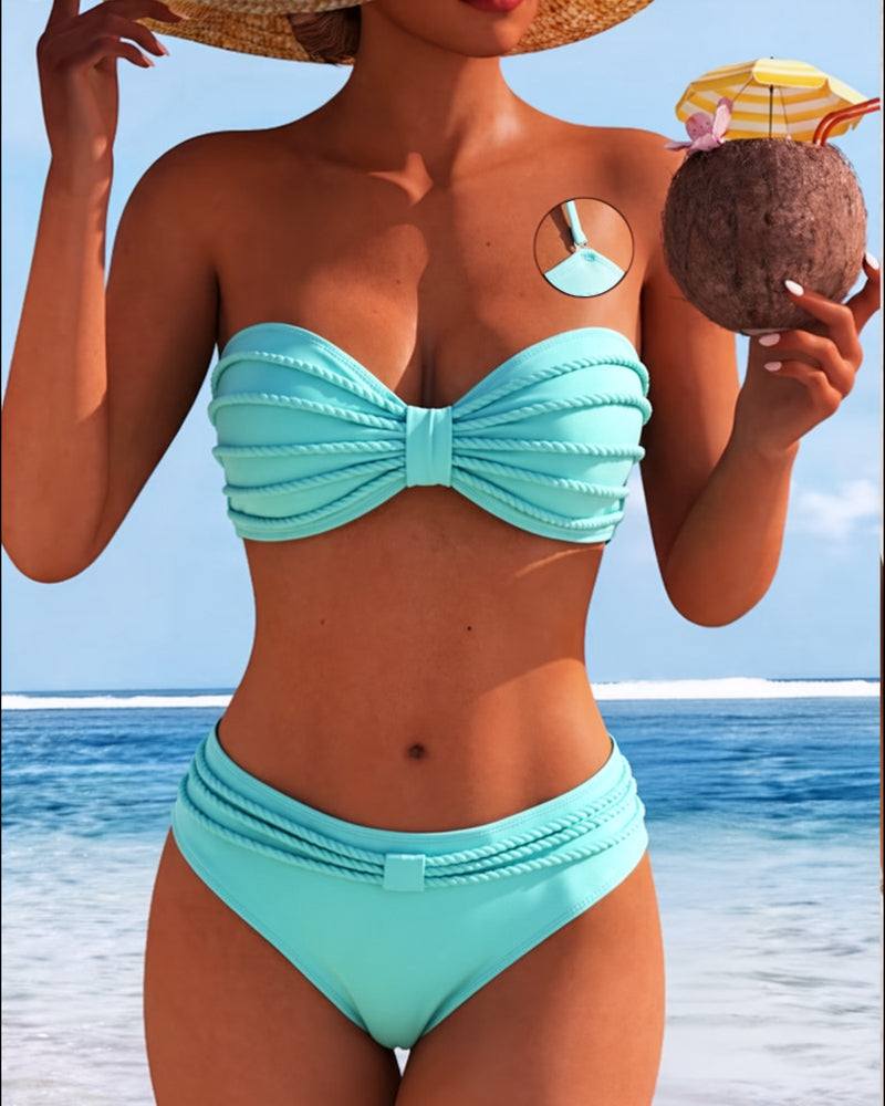 Bikini liso con nudo al cuello Zaira