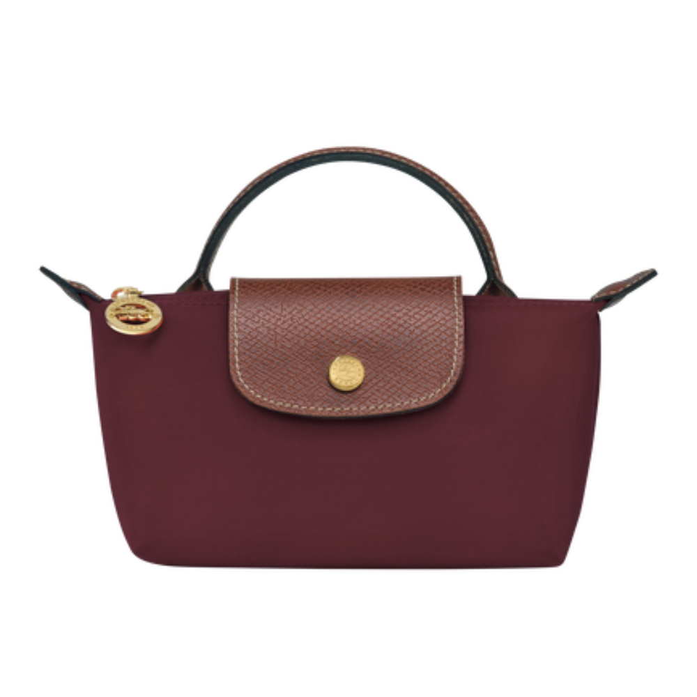 Mini bolso Élan rojo vino con correa