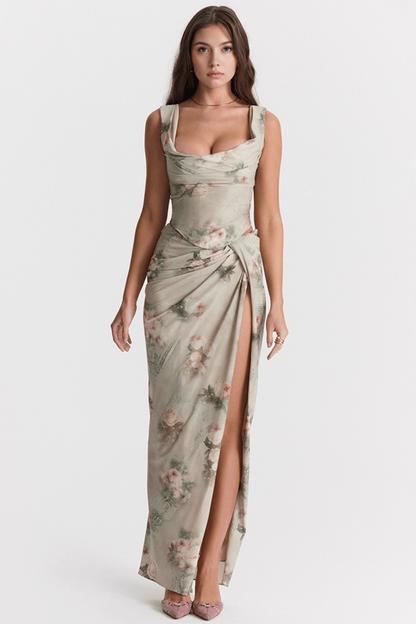 Vestido largo con corsé Verónica