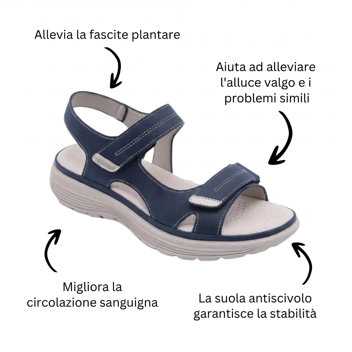 Sandalias ortopédicas antideslizantes Frida